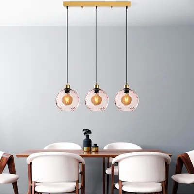 Produktbild von Opviq, Benek - 20-14353, Kronleuchter, Rosa, METALLKÖRPER, 70 x 20 x 40 - 120 cm