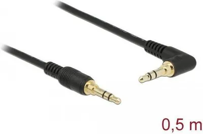 Produktbild von DeLOCK 85564, 3.5mm, Männlich, 3.5mm, Männlich, 0,5 m, Schwarz