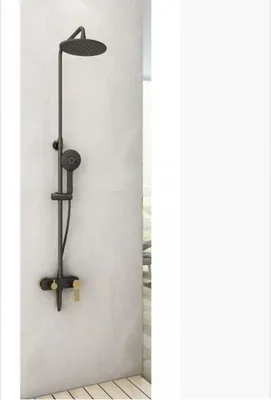 Image de Colonne de douche ANDARE avec douchette-Chrome noir et bronze---Chrome noir et bronze