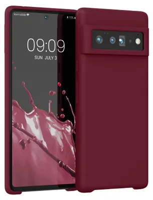 Produktbild von kwmobile Handyhülle für Google Pixel 6 Pro Hülle - Case Silikon - Kabelloses Laden - Schutzhülle Cover in Rhabarber Rot
