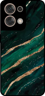 Produktbild von Smartphonica Telefon Fall geeignet für Oppo Reno8 5G mit Marmor-Druck - TPU zurück Abdeckung Fall Marmor-Design - Grün Gold