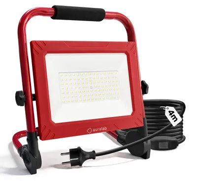 Productafbeelding van LED Bouwlamp 100W met Stekker, 10000LM, IP65 waterdichte Bouwplaatslamp, 6500K
