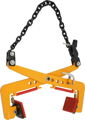 Productafbeelding van Hefboomklem, draagvermogen 325 kg, schaarmechanisme, geel, 300 kg