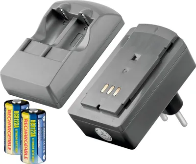 Produktbild von goobay Fotobatterie Steckerladegerät für 2 x CR123 Batterien/Akkus (Bulk)