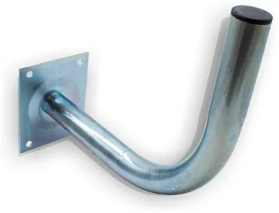 Produktbild von L-vormige Stahl-Muurtv-Antennenhalter, Ø 38 mm, 33 x 25 cm, Satellitenhalter für Drahtlose TV-Antennen, Außenhalter für Satelliten-TV