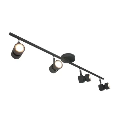 Produktbild von Steinhauer Deckenleuchte Natasja LED 4-flammig Mattes Schwarz 120x18cm