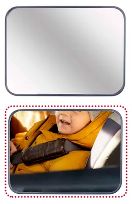 Produktbild von Rückspiegel für Babys, 18,5 X 13,5 Cm, Fahrzeugsitzspiegel, Rückwärtsgerichtet, Einfach zu Montieren
