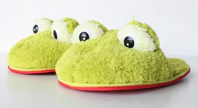 Produktbild von Hausschuh / Pantoffel - Frosch - grün - Größe 35-37, für Mädchen und Jungen