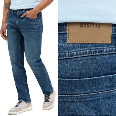 Produktbild von MUSTANG, Herren Jeanshosen, Straight fit, Washington straight, W38 L32, Blau, Jeans, baggyjeans, buggy