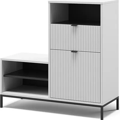 Produktbild von Schuhschrank Vicco Eliza Weiß 100 x 98.5 cm mit Tür und Schublade, Model 56439