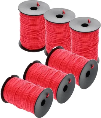 Produktbild von Maurerschnur rot Richtschnur 6 x 100m 2mm reißfeste Schnur Spannschnur Pflasterschnur Bauschnur Mauerschnur Verlegeschnur Lotschnur