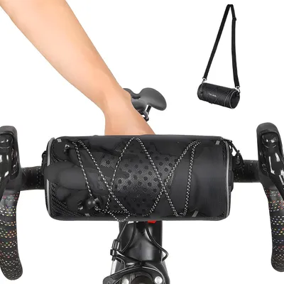 Productafbeelding van Stuurtas fiets 2 liter - Reflecterend - Zwart
