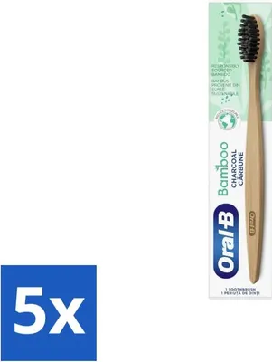 Obrázek produktu pro Zubní kartáček Oral-B s bambusovým uhlím 1 – výhodné balení – 5 kusů