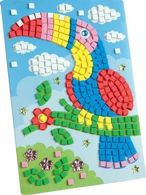 Image de mosaïque de caoutchouc mousse folia "Perroquet", 405 pièces
