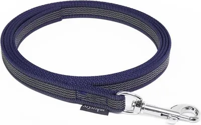 Produktbild von Mystique® Gummierte Leine 12mm ohne Handschlaufe Standard Karabiner royal blau 1m
