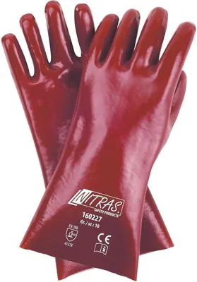 Produktbild von Arbeitshandschuhe | 12 Paar NITRAS PVC-Handschuhe, Baumwoll-Trikot | Gr.10