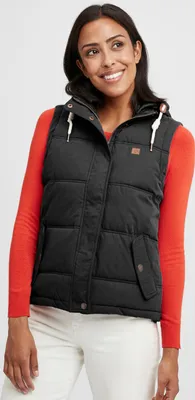 Produktbild von OXMO OXLewonda Damen Weste Steppweste Outdoor Weste mit Kapuze