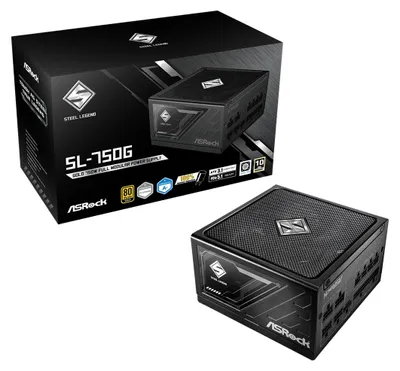 Produktbild von ASRock Steel Legend SL-750G 750W ATX 80+ Gold black retail