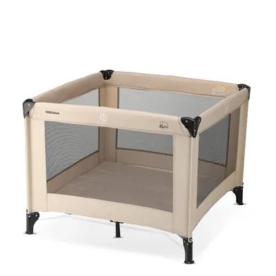 Obrázek produktu pro Deryan, dětská ohrádka – skládací dětská herna – 100 x 100 cm – barva nougat