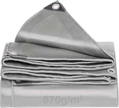 Produktbild von LKW-Plane PVC-Gewebe 670 g/m², wasserdicht, reißfest, mit Aluminiumösen, für Gartenmöbelabdeckung