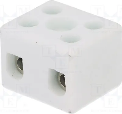 Productafbeelding van 1x Klemblok, schroefklemmen, 450V, 4mm², 32A, aantal polen: 2, aantal klemmen: 4, artikelnummer: 80712516