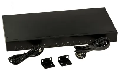 Productafbeelding van Oplaadstation voor Rekmontage met 16 USB Type C Poorten