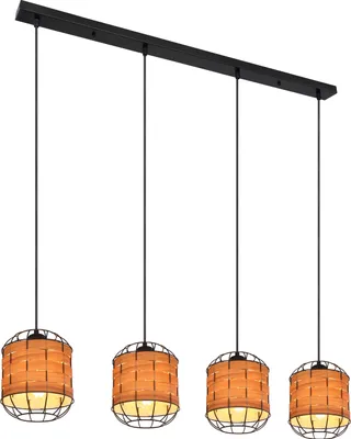 Produktbild von Globo Lighting Hängeleuchte Metall schwarz matt, 4x E27