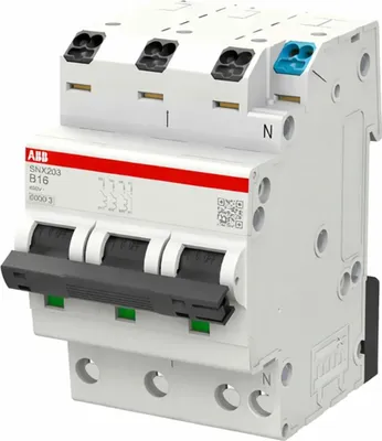 A white electrical circuit breaker with multiple switches.