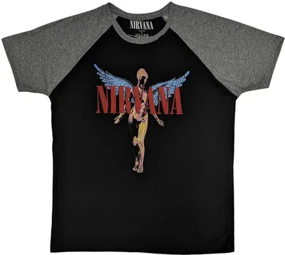 Image de Nirvana - T-shirt "Angelic" pour homme/femme unie manches raglan RO10199 (XL) (Noir/Gris)