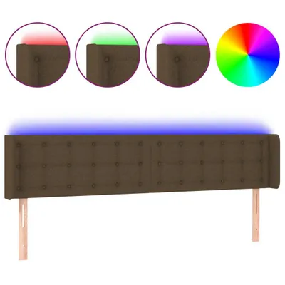 Produktbild von vidaXL LED Kopfteil Dunkelbraun 183x16x78/88 cm Stoff