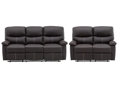 Produktbild von 3+2-Sitzer-Sofa mit Relax-Funktion aus braunem CANBY