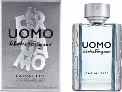 Obrázek produktu pro Salvatore Ferragamo Uomo Casual Life, Pánské, 50 ml, Kardamom, Citrón, Fialka, Sléz pižmový, Káva, Pelargónie, Kašmírové dřevo, Cedrové dřevo, Bílý mošus, ALCOHOL DENAT. (SD ALCOHOL 39-C), PARFUM (FRAGRANCE), AQUA (WATER), LIMONENE, LINALOOL, ETHYLHEXYL...