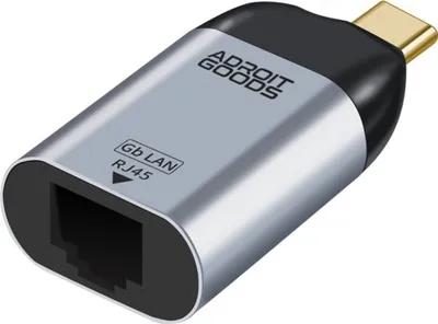 Produktbild von AdroitGoods Usb-C zu Ethernet Adapter - 10/100/1000 Mbps - Gigabit LAN Netzwerk