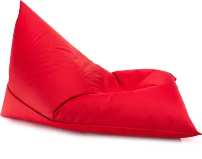 Produktbild von Ecopuf, Lazy Dreieckiger Sitzsack, Sessel Outdoor Pouf, Bean Bag, Rot Nc12, Mittelgroß