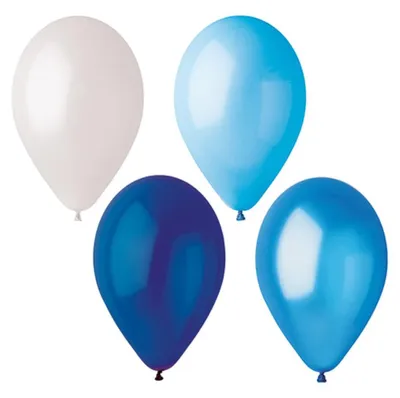 Zdjęcie produktu dla Balony Papstar 25 x 80 cm różne kolory Niebieski Mix 16 sztuk