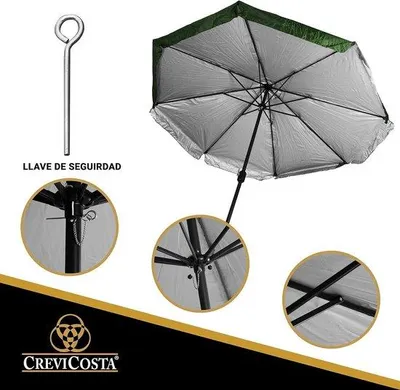 Produktbild von Famanu Sonnenschirm 300 cm - 8 Streben für Garten, Terrasse und Balkon