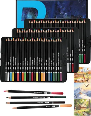 Produktbild von Buntstifte Set 72 Farben, Ölkreide, zum Zeichnen, für Erwachsene und Kinder