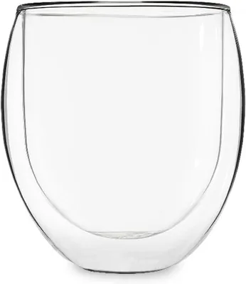 Imagen del producto de Taza de vidrio, de doble pared, con capacidad de 400 ml, para la cocina