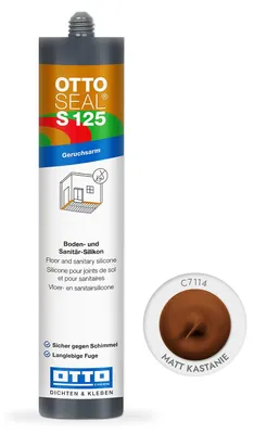 Produktbild von OTTOSEAL S 125 Boden- und Sanitär-Silikon 310 ml Kartusche C7114 matt-kastanie - 1255400