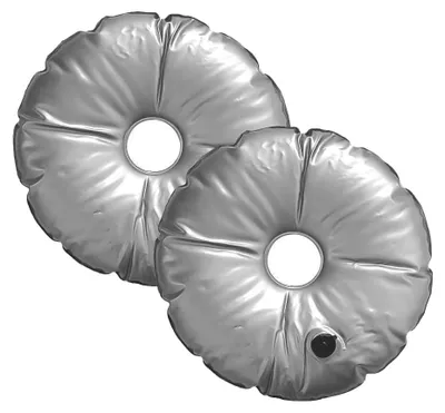 Produktbild von Omgoods - Set mit 2 Wasserballast-Säcken - Faltbar - PVC - Gewicht für Sonnenschirme/Wimpel-Flaggen - Stabilität bei Wind - Geeignet für den Außenbereich - Gewichtssack