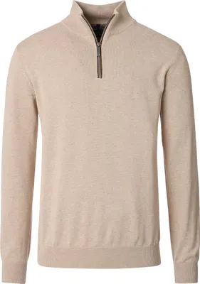 Produktbild von CASAMODA Herren Strick-Troyer Zipper Regular Baumwolle Beige L