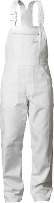 Produktbild von LORCH Arbeitslatzhose aus Baumwolle mit Latztasche und Zollstocktasche, Weiss, Größe 48