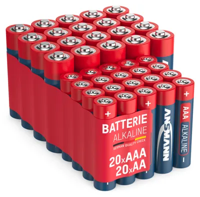 Produktbild von ANSMANN Alkaline Batterie-Set, LR03/LR6, 20x Micro & 20x Mignon