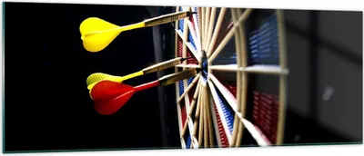 Produktbild von Bilder auf glas - Pfeil Darts Spaß Schild - 140x50cm - Glasbilder - Wandbilder - Kunstdruck - zum Aufhängen bereit - Wanddekoration aus Glas - Glas Bilder - Wandbild auf Glas - GAB140x50-2199