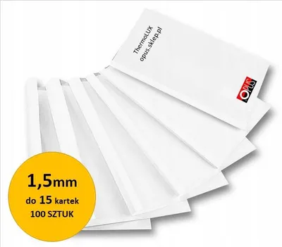 Produktbild von Opus Thermobindemappen A4 Weiß 1,5mm 100 Stück