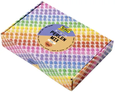 Produktbild von folia Kunstoffperlen-Mix BASIC Jumbobox 500 g