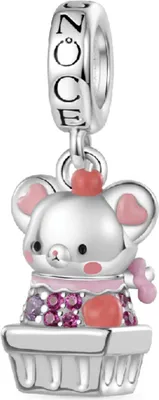 Produktbild von Gnoce Charm Maus-Anhänger JFC059 Silber