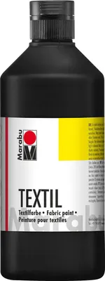 Produktbild von Marabu Textilfarbe "Textil" schwarz 500 ml Flasche
