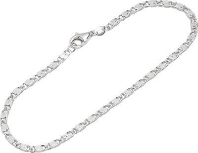 Produktbild von Armband 925 Sterlingsilber 19cm S Panzerkette diamantiert Damen Armreif Kette