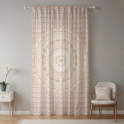 Produktbild von Solidchoice – BOHO-Vorhang mit Mandala-Design für das Schlafzimmer